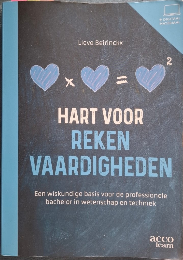 Hart voor rekenvaardigheid - Wiskunde, Ophalen of Verzenden, Zo goed als nieuw, Hoger Onderwijs, Lieve Beirinckx