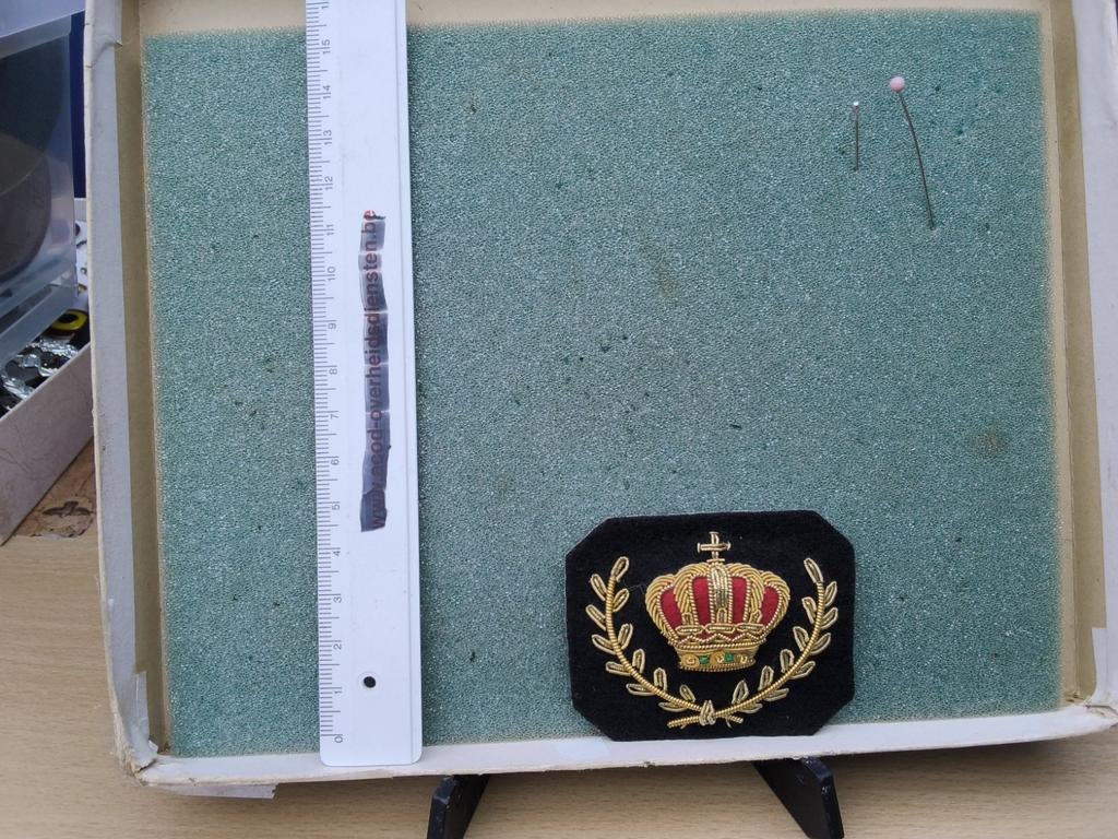 Geborduurde kroon Marine, Ophalen of Verzenden, Marine