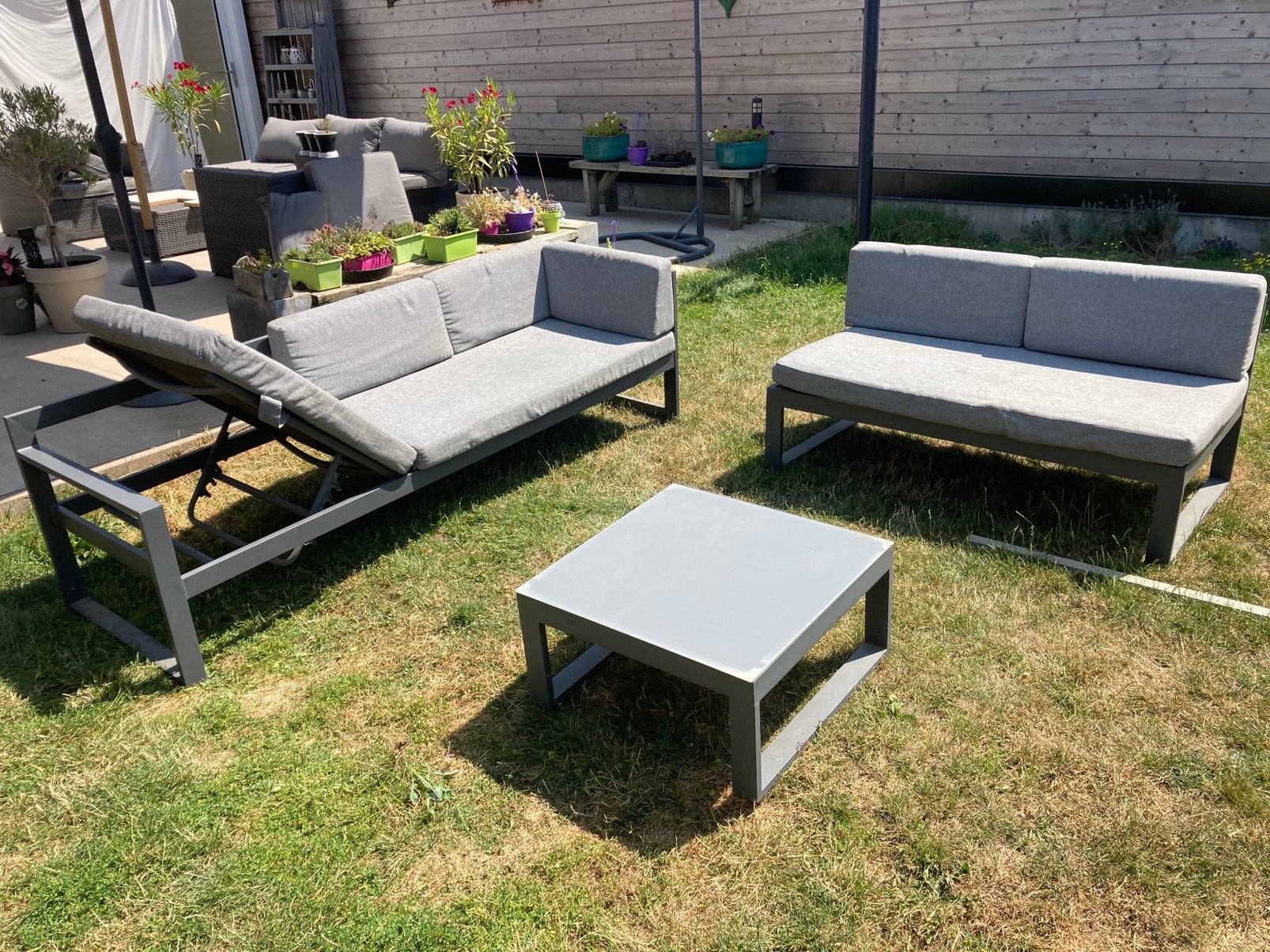 Lounge set, Tuin en Terras, Ophalen, 5 zitplaatsen, Gebruikt, Bank
