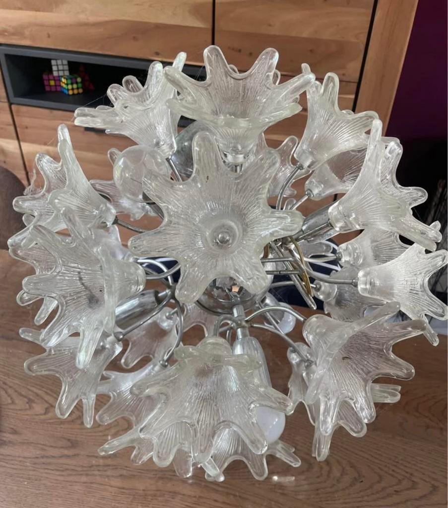Faire offre-Lustre vintage spoutnik à fleurs sur Perwez, Ophalen, Gebruikt