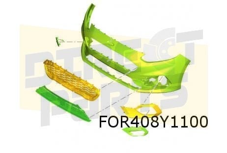 Ford Fiesta VII (3/17-1/22) voorbumper (ST / ST-Line) (te sp, Neuf, -, Ford, -