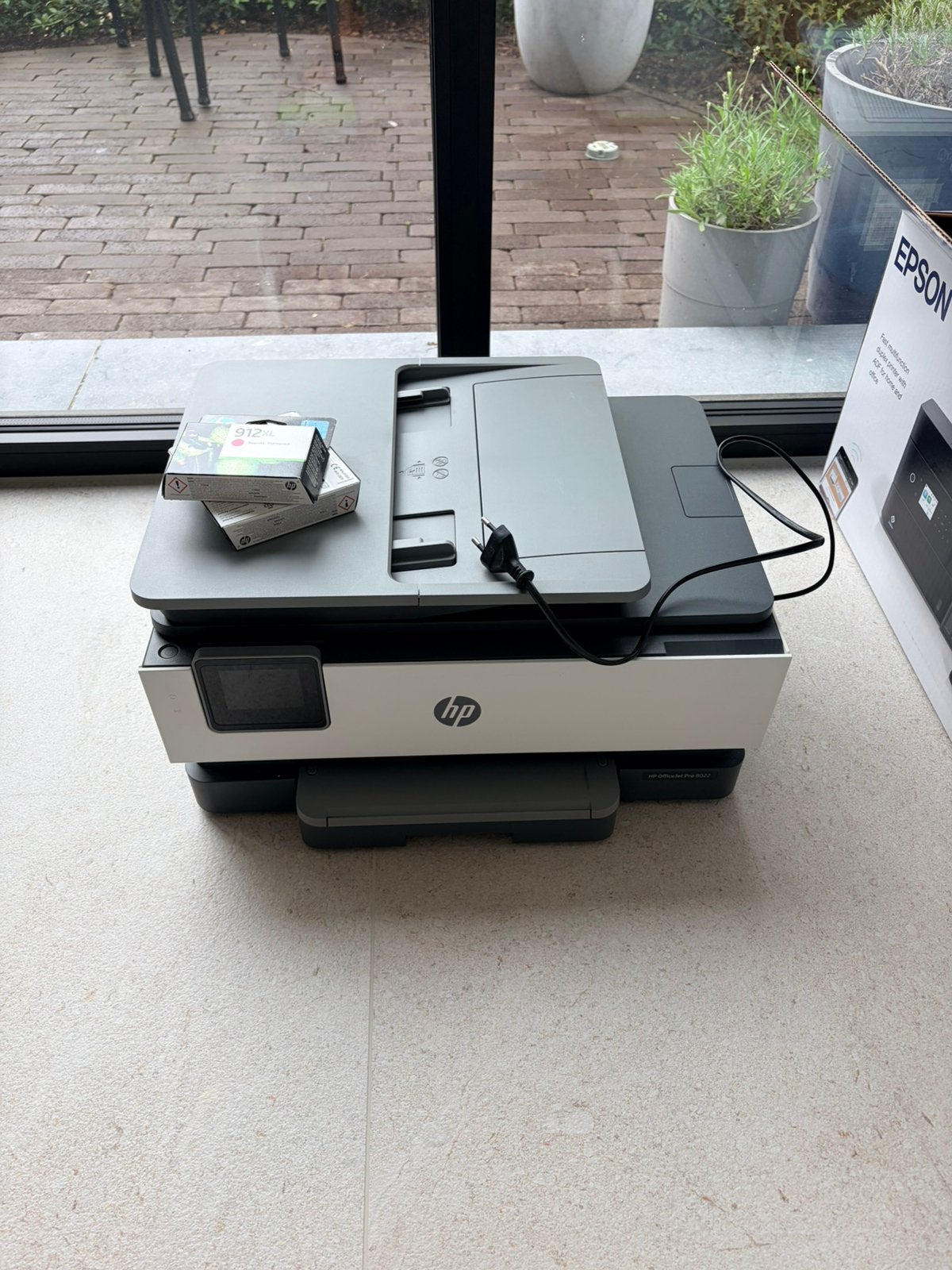 HP officejet pro 8022 met 2 extra inktpatronen, Gebruikt, Printer, Inkjetprinter, Draadloos