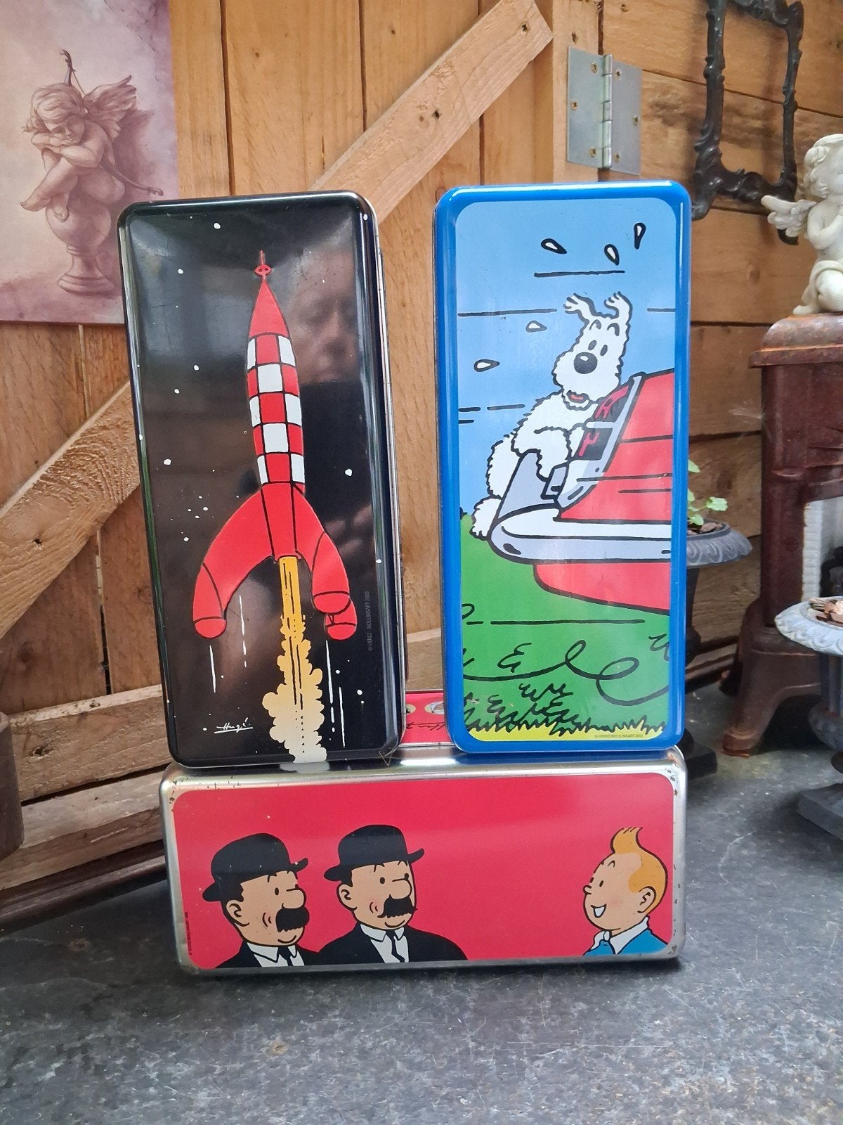 TINTIN- boîtes métalliques et autres objets..., Enlèvement