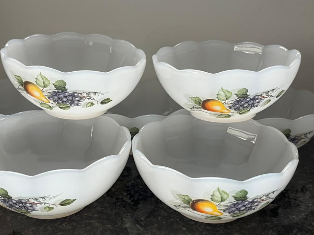 7 schaaltjes van ARCOPAL FRUITS DE FRANCE, Antiek en Kunst, Ophalen of Verzenden