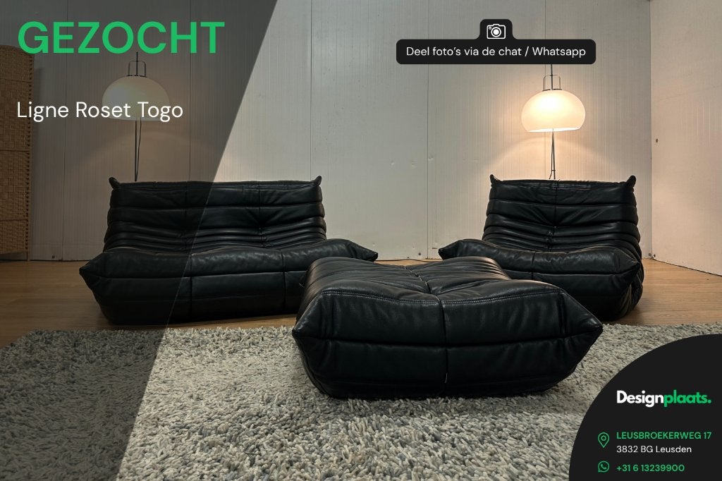 GEZOCHT: Ligne Roset Togo — Direct Inkoop, Huis en Inrichting, Ophalen of Verzenden, Stof, Bankstel Bank Zetels Sofa Hoekbank Design bank