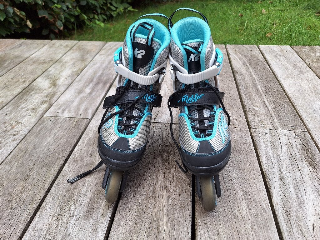 Rollers K2 Marlee quasi neufs, réglables 32-37, Sports & Fitness, K2, Rollers 4 roues en ligne, Réglable, Comme neuf