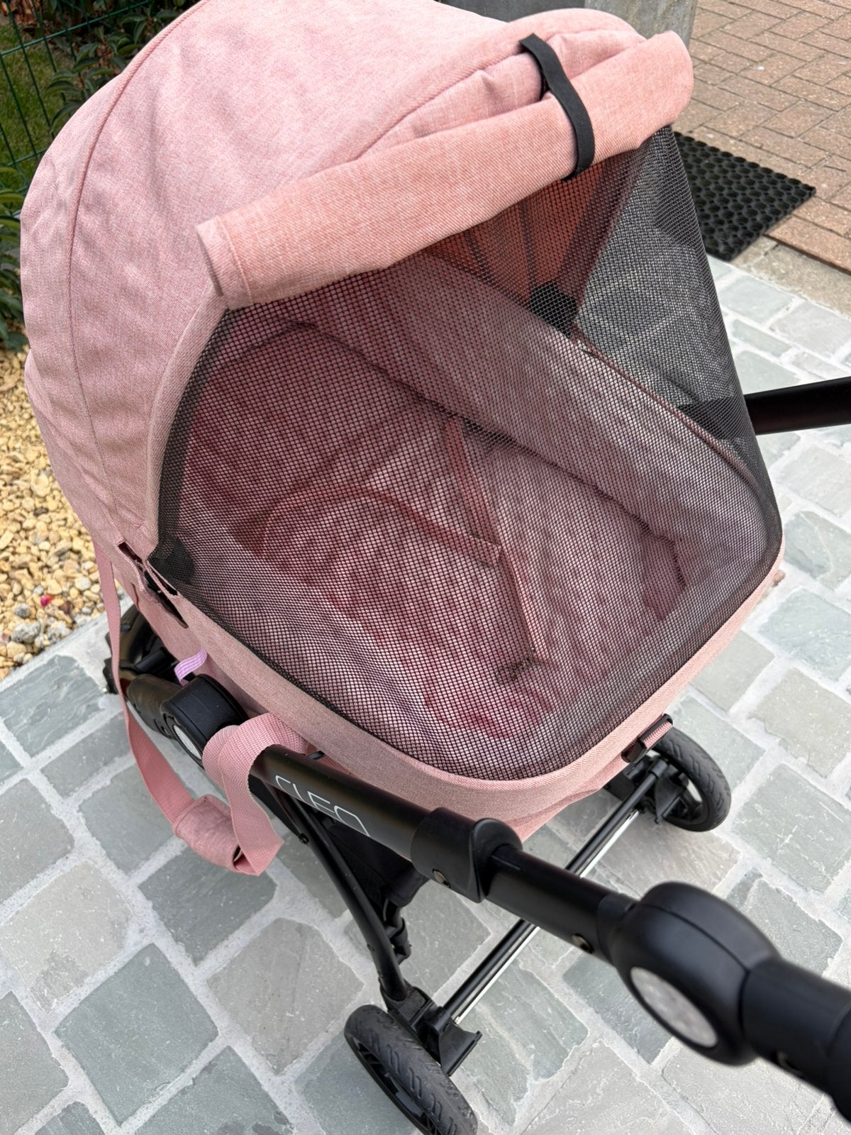 Innopet hondenbuggy Cleo denim look roze pink, Innopet, Ophalen, Hondenbuggy