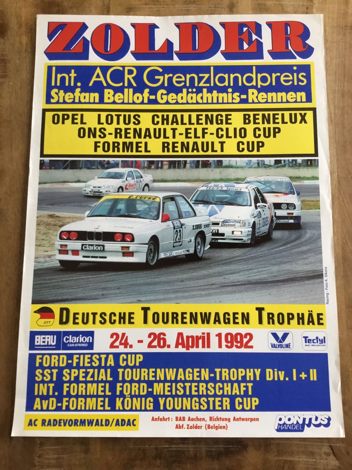 Affiche circuit zolder 1992, Ophalen of Verzenden, Zo goed als nieuw