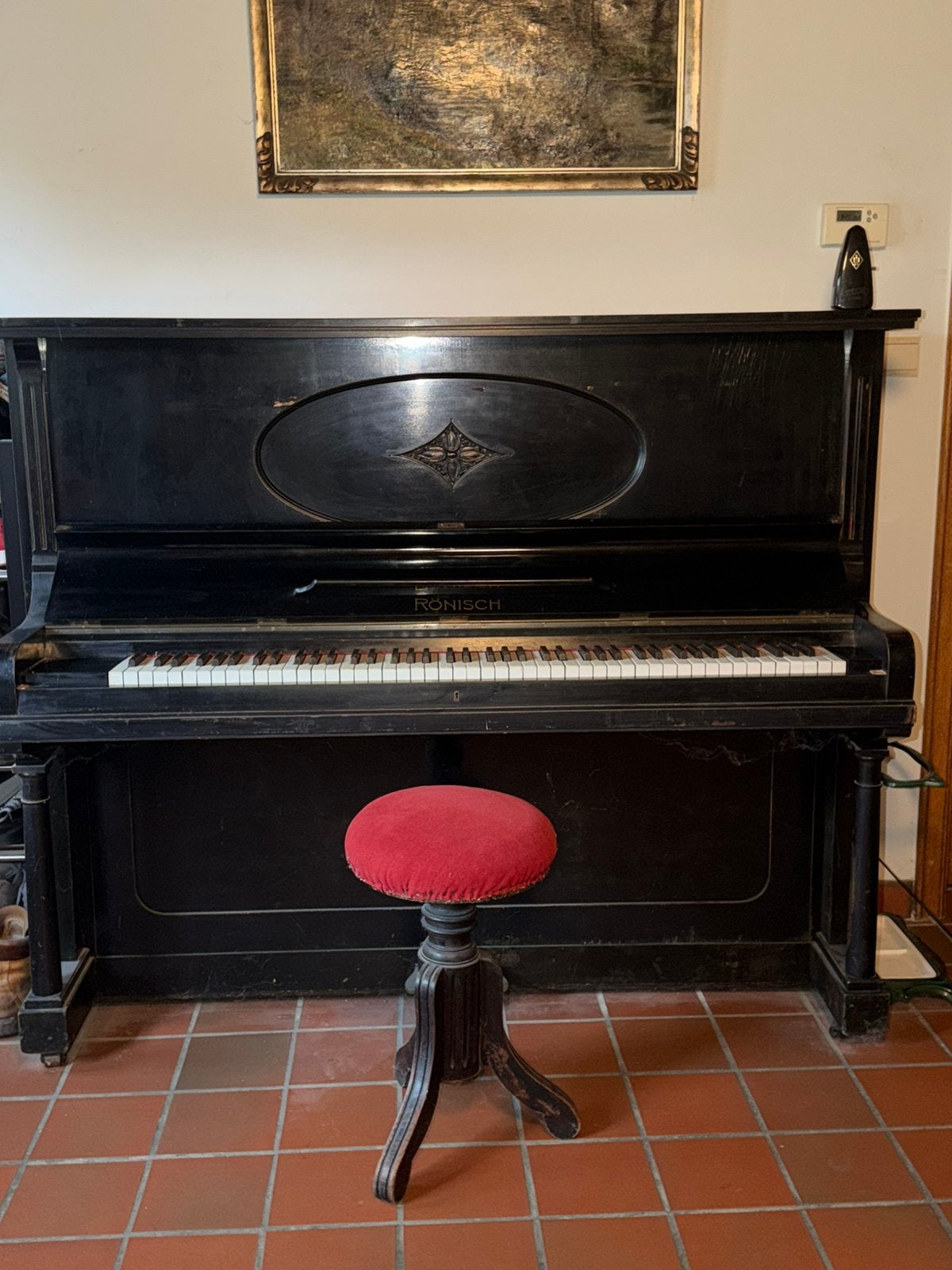 Piano Ronic + chaise + métronome, Musique & Instruments, Enlèvement, Utilisé, Piano