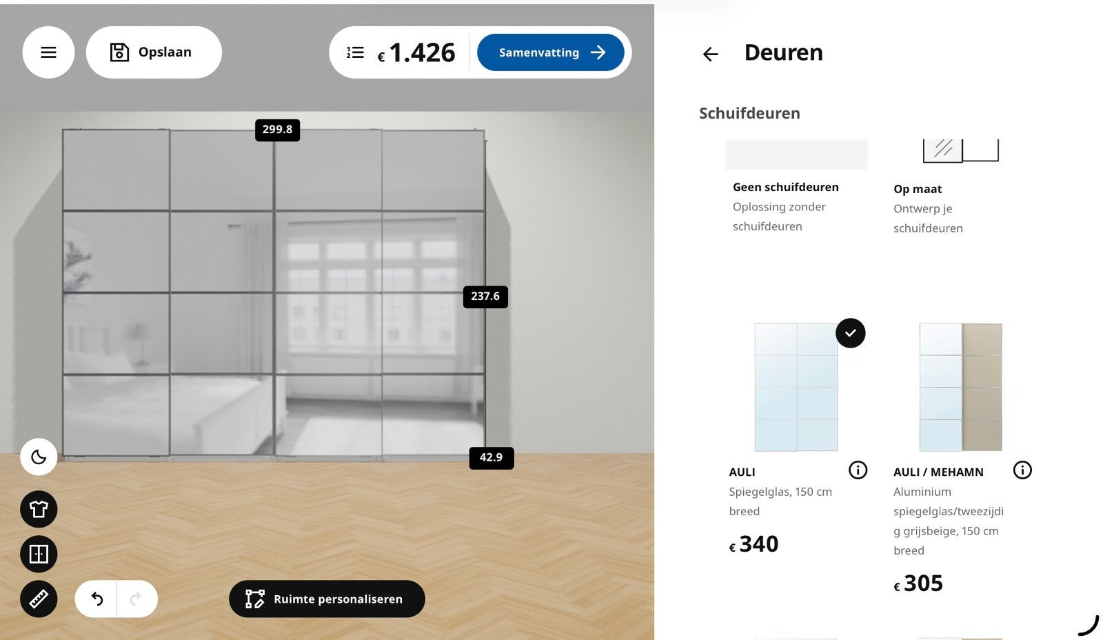 Ikea pax kleerkast, 2.37 hoog ,37 cm diep, 3m breed., Huis en Inrichting, Ophalen, Zo goed als nieuw
