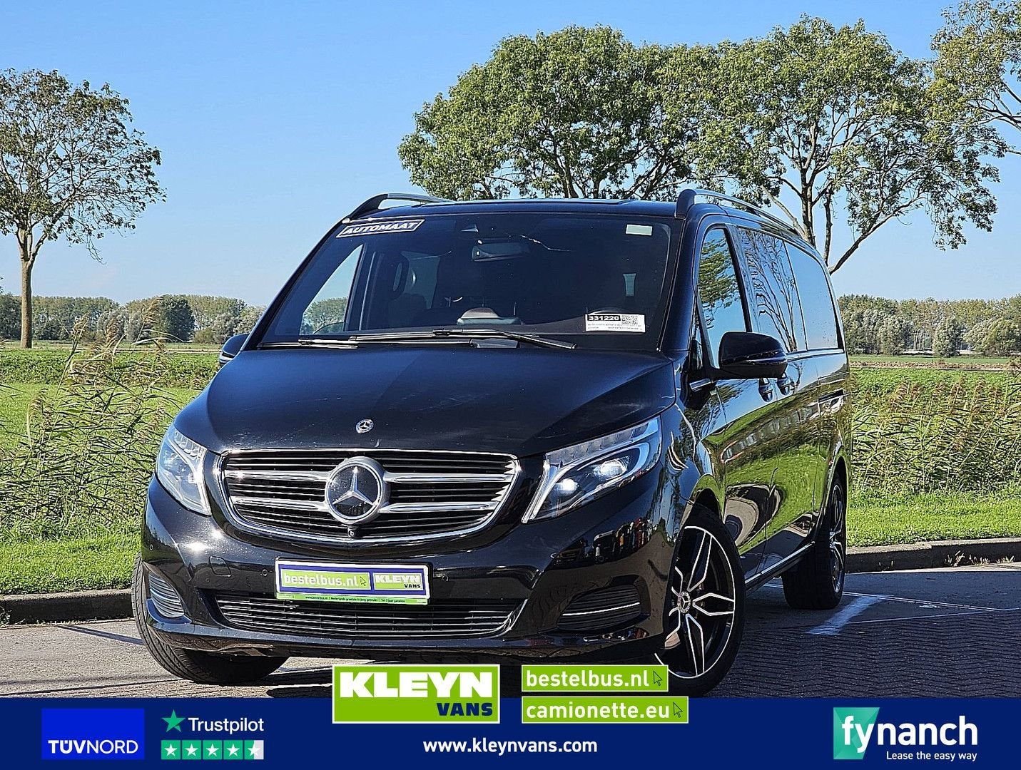 Mercedes-Benz V-KLASSE 250 CDI XL L3 dubbel cabine leder 2x, Auto's, Automaat, Parkeercamera, Monovolume, Zwart