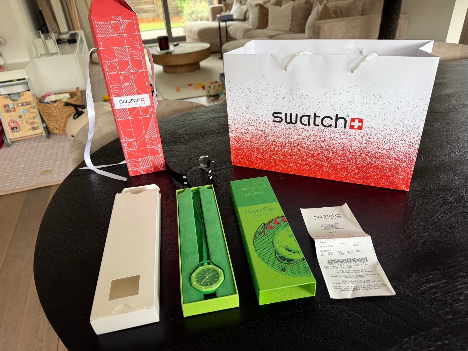 Swatch x Audemars Piguet Royal Pop Green Eight – Nieuwstaat, Ophalen of Verzenden, Zo goed als nieuw, Swatch
