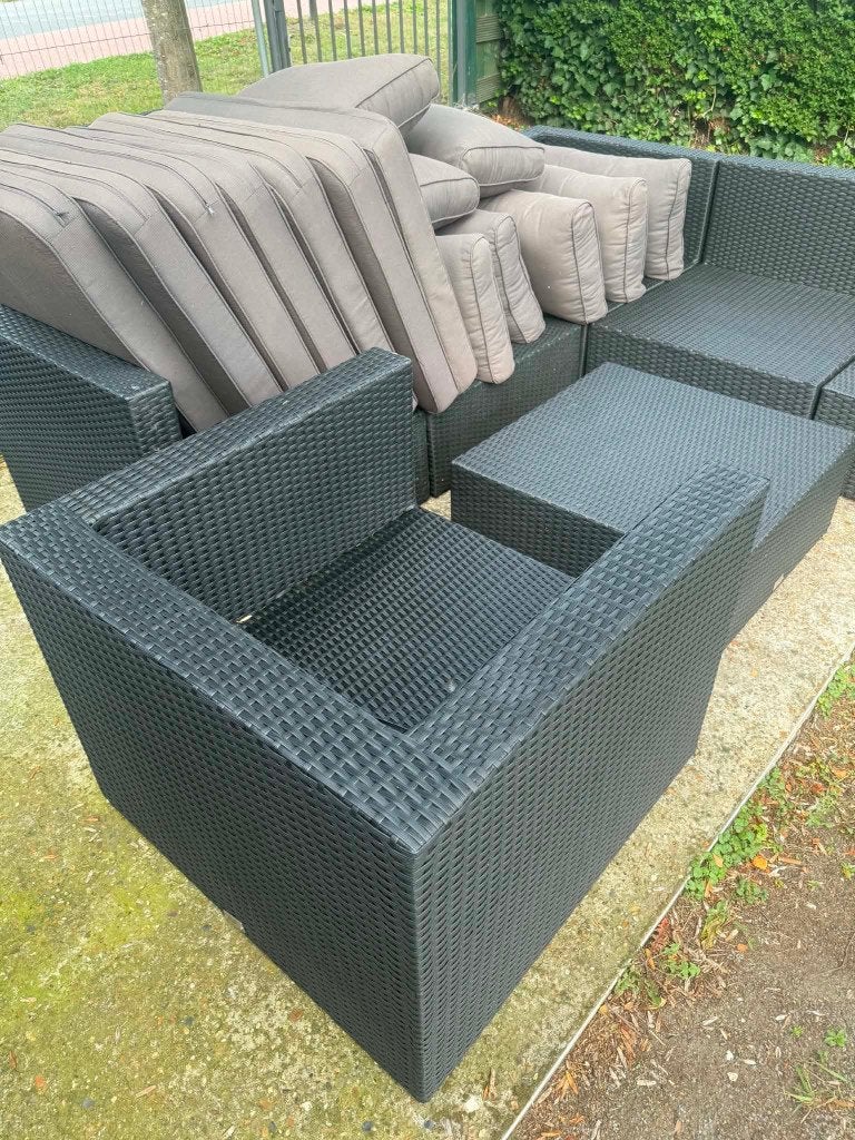 loungeset/tuinset FunLodge 240x240 (modulair), Tuin en Terras, Tuinsets en Loungesets, Ophalen, Zo goed als nieuw, Loungeset