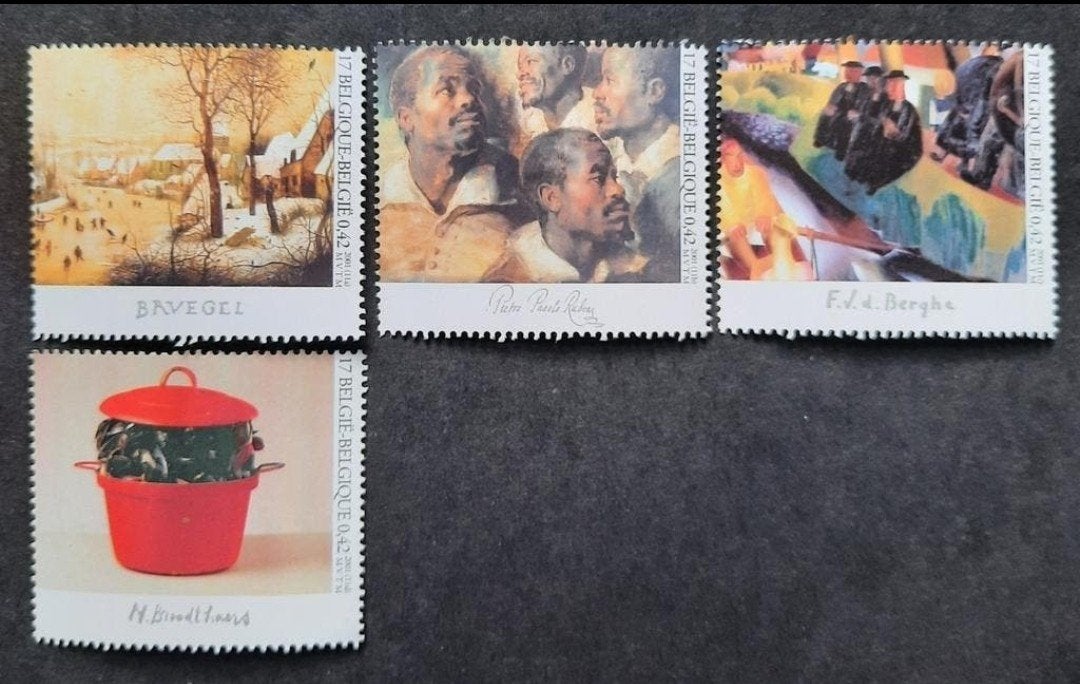 Belgique : COB 3004/07 ** L'art en Belgique 2001., Sans timbre, Neuf, Enlèvement ou Envoi, Non oblitéré