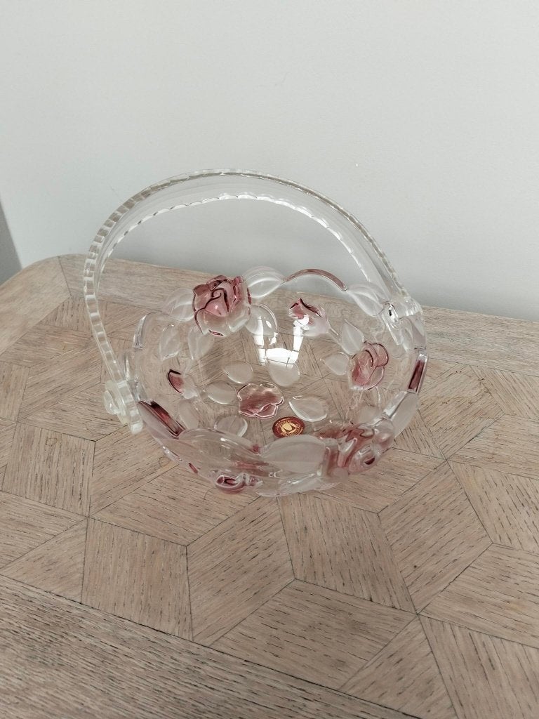 Panier en verre vintage, Enlèvement ou Envoi