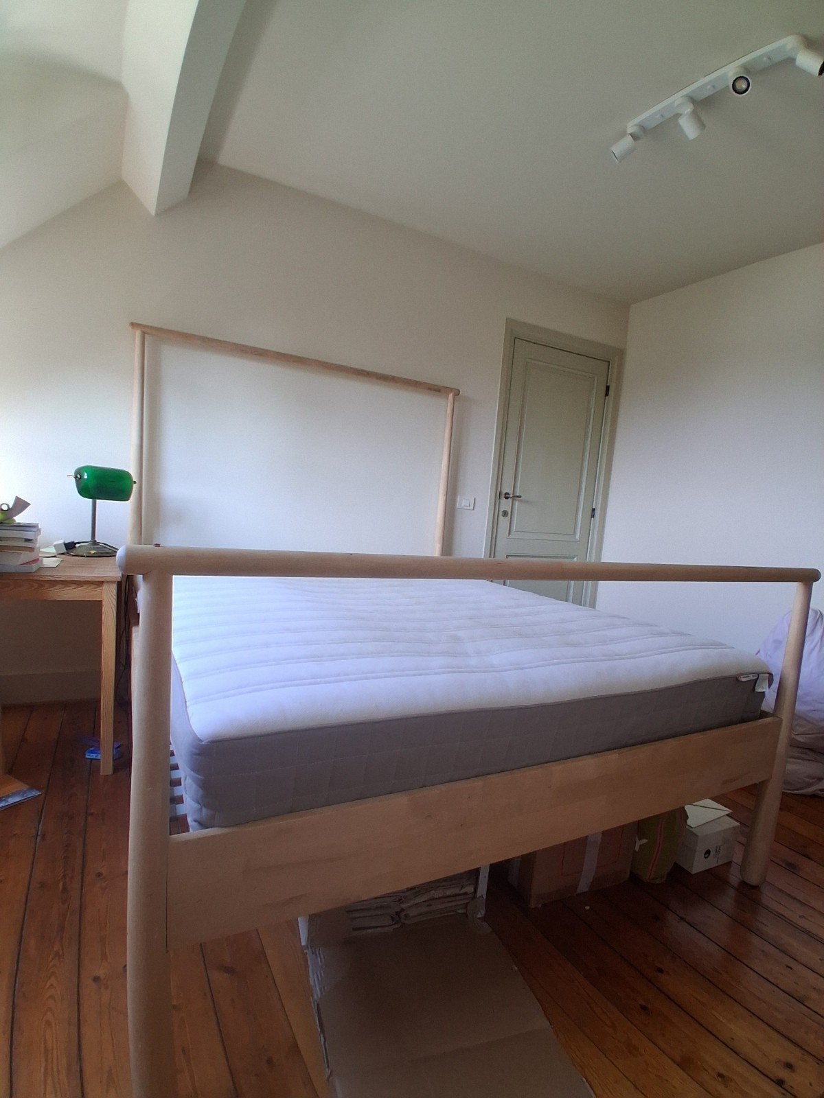 Lit type baldaquin Ikea GJÖRA 160X200, Enlèvement, Utilisé, 200 cm, Bois