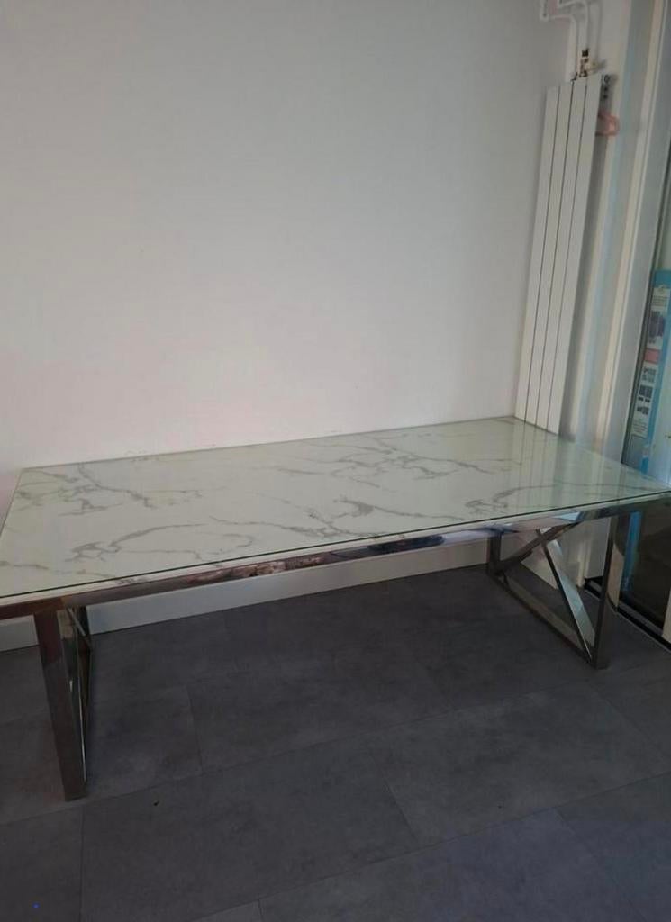 Marmeren eettafel, Maison & Meubles, Tables | Tables de salon, Enlèvement