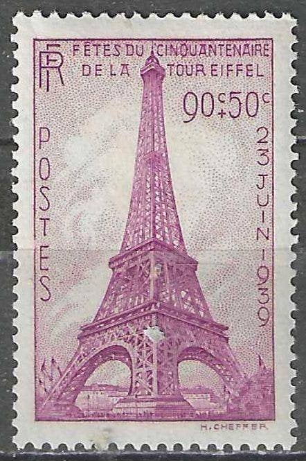 Frankrijk 1939 - Yvert 429 - 50 Jaar Eiffeltoren (PF), Verzenden, Postfris
