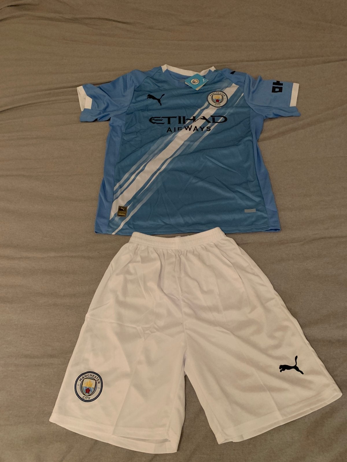 Manchester City Kit, Sports & Fitness, Football, Taille L, Enlèvement ou Envoi, Comme neuf, Pantalon