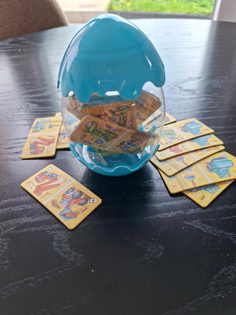 Jeu de cartes véhicules – Type dominos – Avec boîte œuf, Enlèvement ou Envoi, Comme neuf