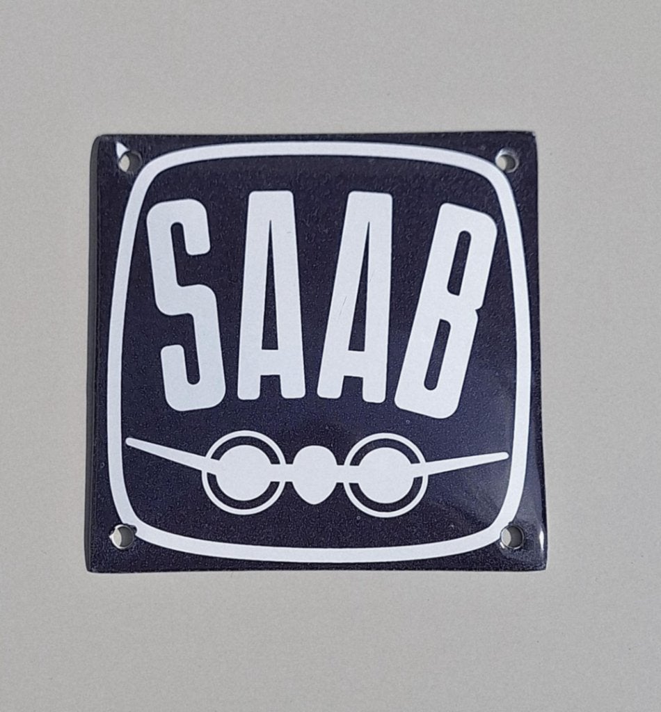 Nieuw Saab emaille bord, bordje., Enlèvement ou Envoi, Neuf, Panneau publicitaire