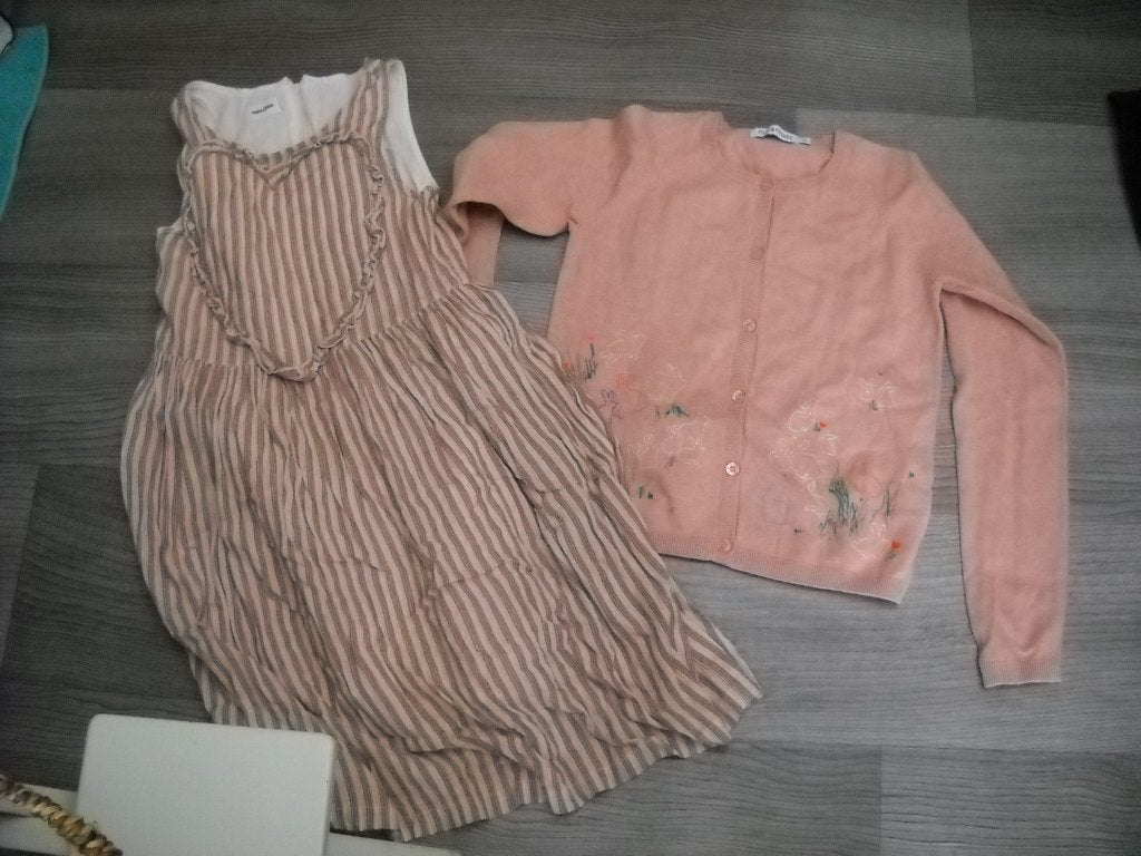 kleedje en vestje vestje filou-10jaar-mooie staat, Enfants & Bébés, Vêtements enfant | Taille 140, Enlèvement, Utilisé, Fille