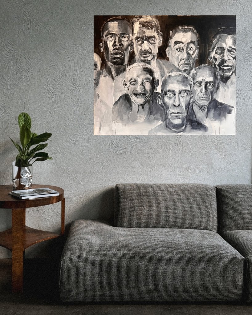 Peinture, peinture, peinture, portraits — « Eyes wide shut », Antiquités & Art, Enlèvement ou Envoi, Autres matériaux, Peinture à l'huile