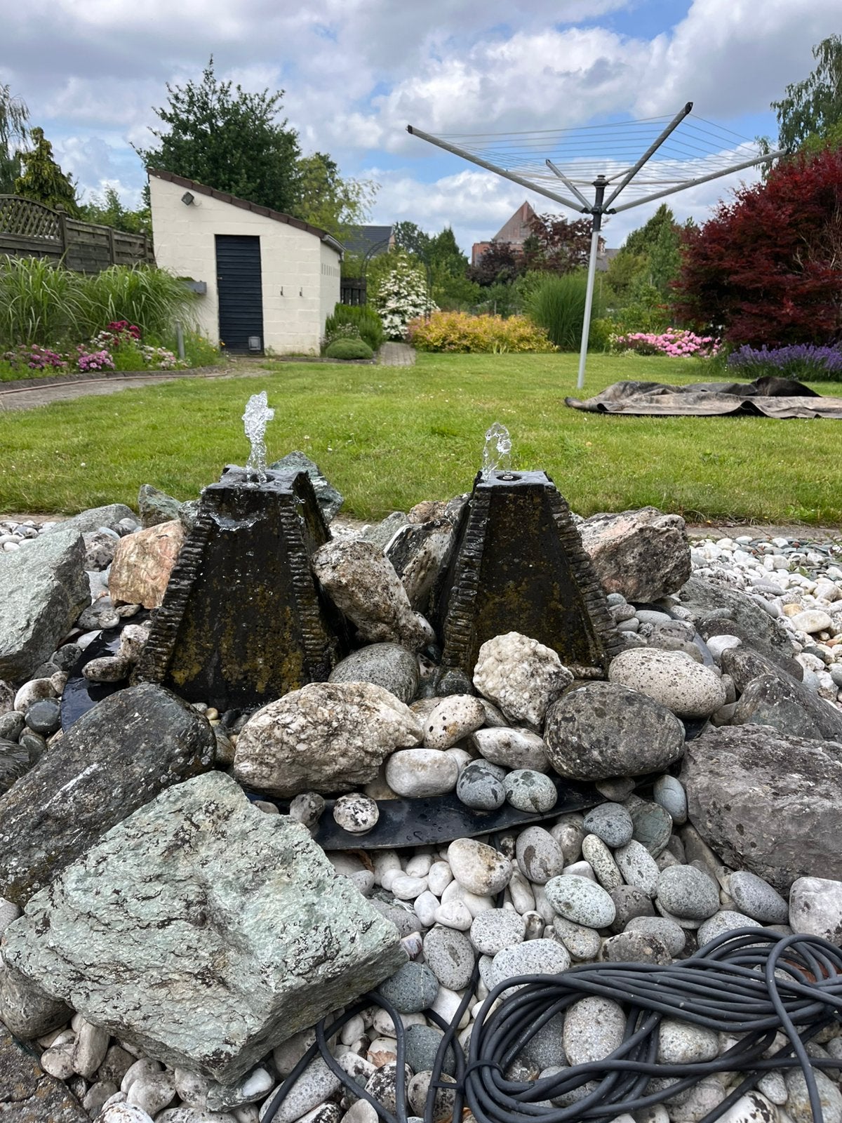 Werkende fontein, Tuin en Terras, Ophalen, Gebruikt, Fontein