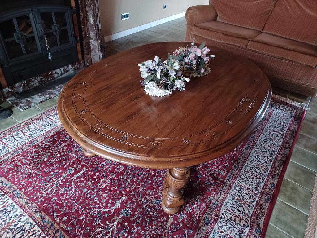 Table basse en chêne, Maison & Meubles, Enlèvement, Ovale, Chêne