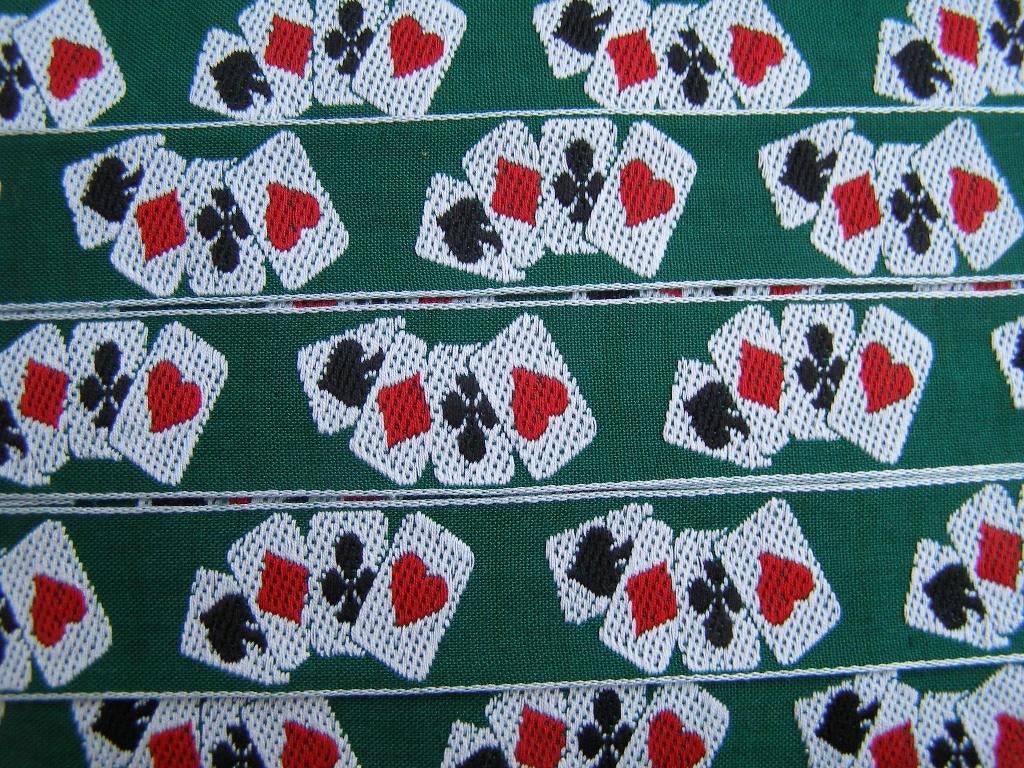 Permin bande avec jeu de cartes 25 mm : lot de 25 mètres, Neuf, 200 cm ou plus, Autres couleurs, Coton