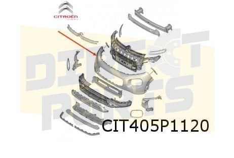 Citroën C3 Aircross voorbumper (bij PDC / bij dode-hoek waar, -, Nieuw, Bumper, -