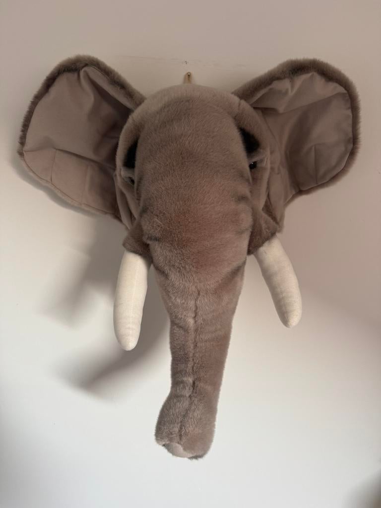 Têtes murales enfant – Bibib & Co (girafe + éléphant), Ophalen of Verzenden, Zo goed als nieuw