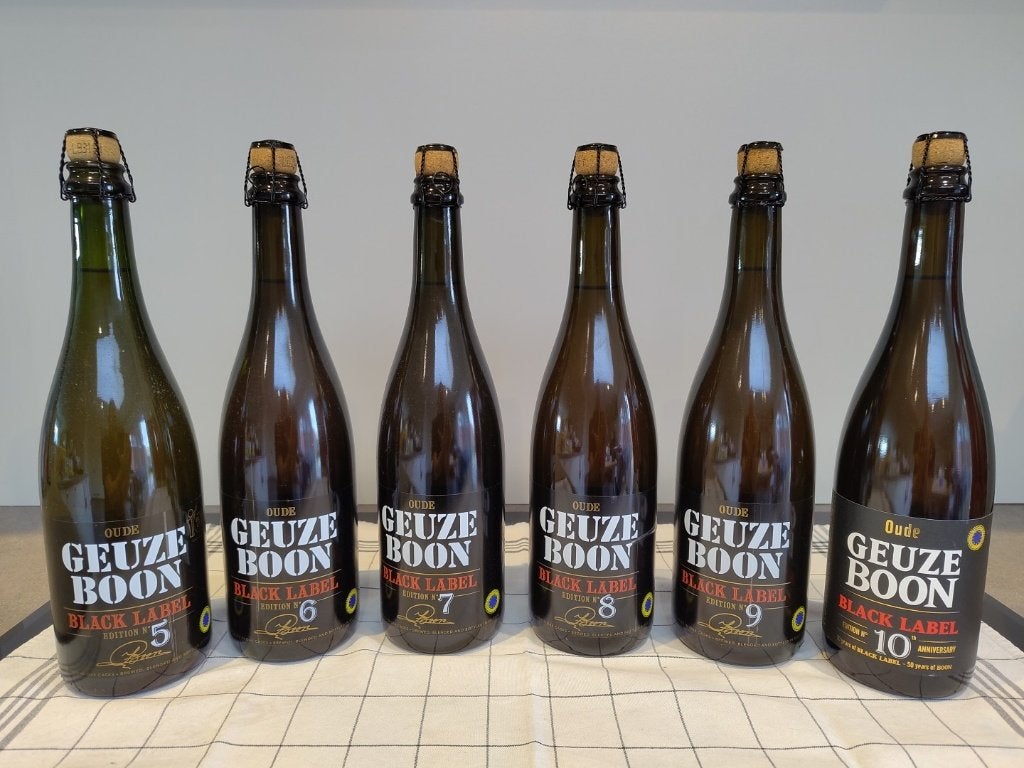 6x Oude Geuze Boon Black Label (#5 t.e.m. #10), Ophalen of Verzenden, Nieuw, Flesje(s), Overige merken