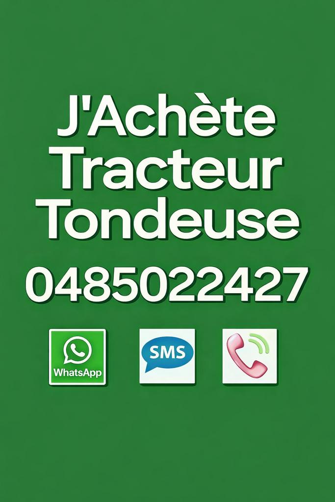 J’achète tous tracteurs tondeuses, paiement rapide, Vacatures, Vacatures | Thuiswerk