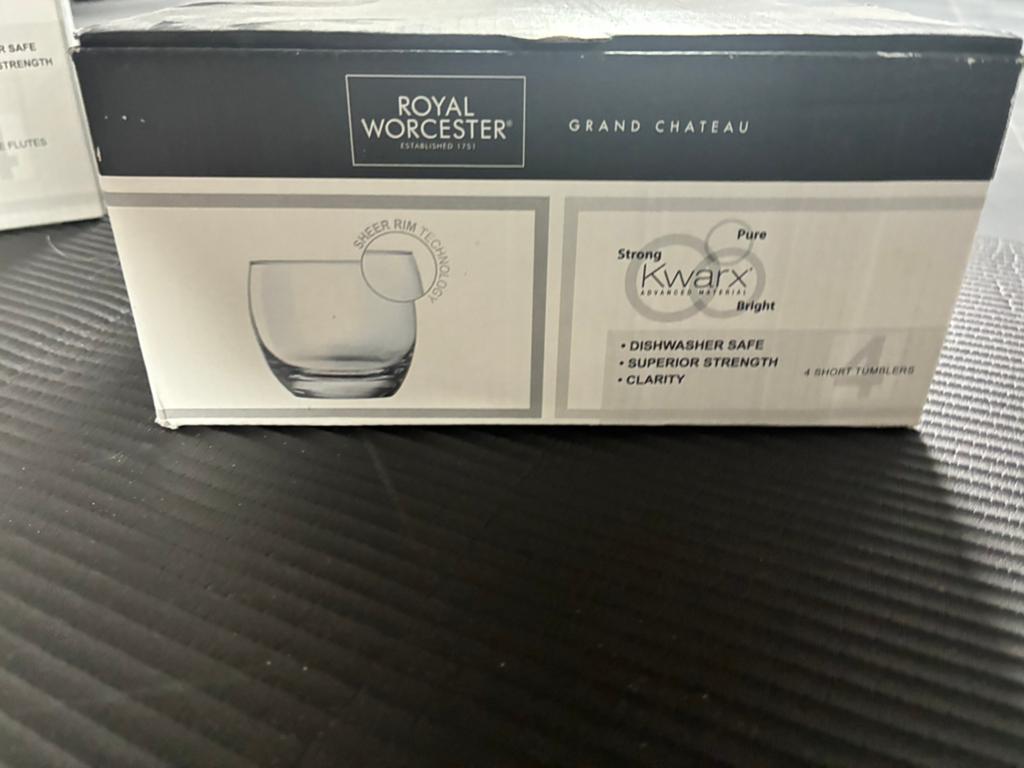 Royal worecester waterglazen, Ophalen, Nieuw, Waterglas