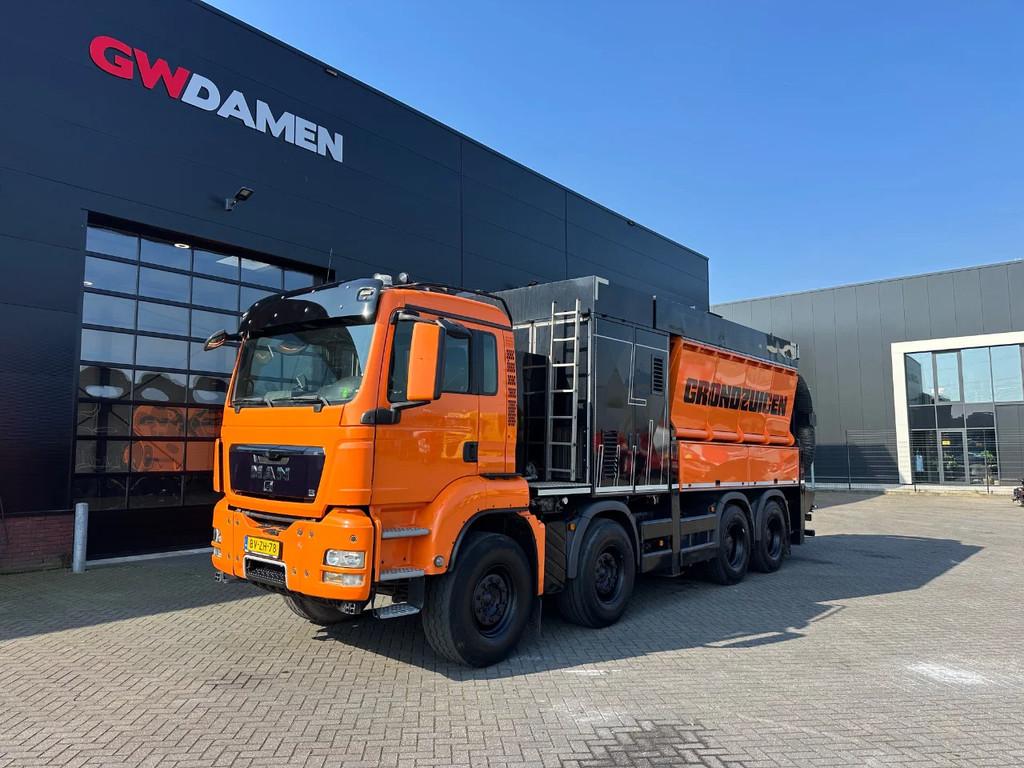 MAN TGS 41.440 8x4 RSP 10 m3 Saugbagger (bj 2009), Auto's, Vrachtwagens, 324 kW, Achterwielaandrijving, MAN, 2 zetels