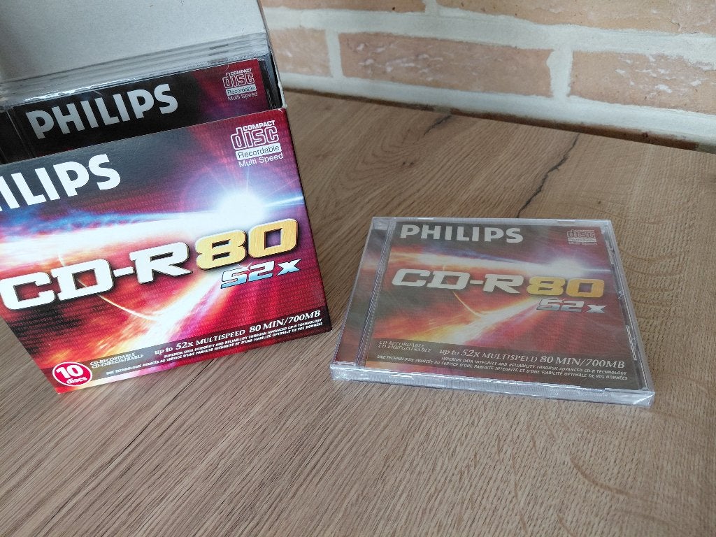 5x CD-R80 700MB - 80MIN PHILIPS, Neuf, Philips, Réinscriptible, Cd
