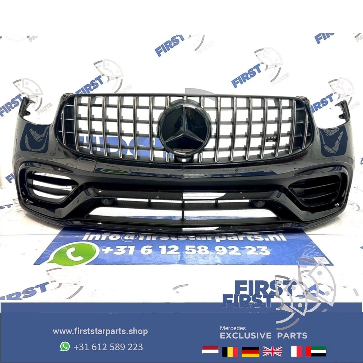 W253 C253 FACELIFT GLC63 AMG VOORBUMPER COMPLEET ZWART Merce, Utilisé, -, Avant, -
