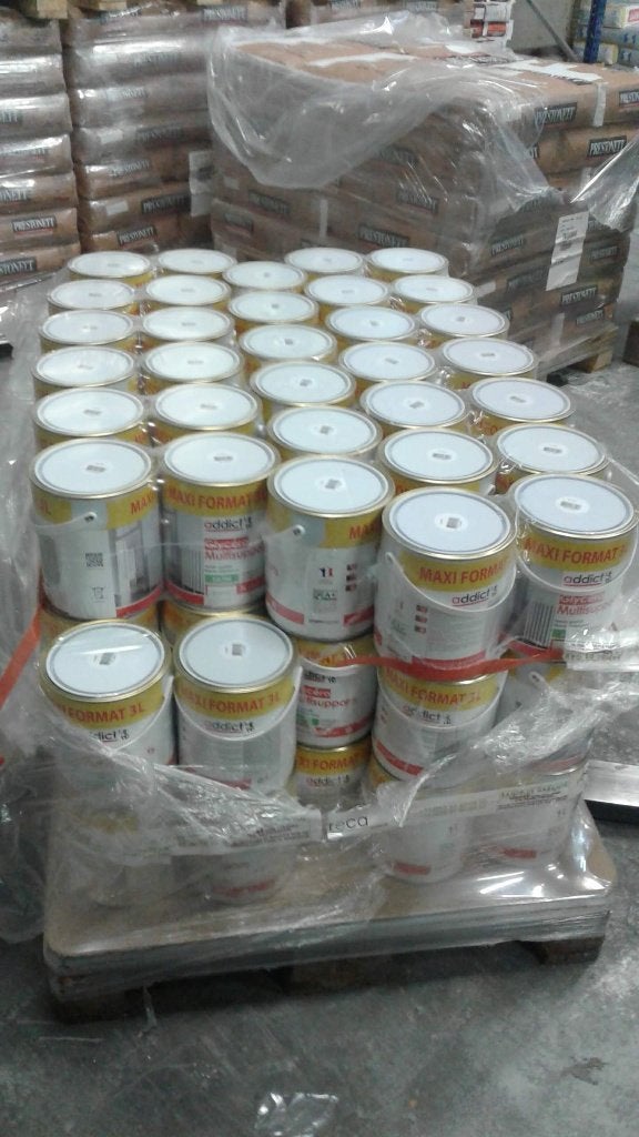 Peinture blanc glycero satin/laque brillante 3 litres reca, Neuf, Moins de 5 litres, Enlèvement ou Envoi, Peinture