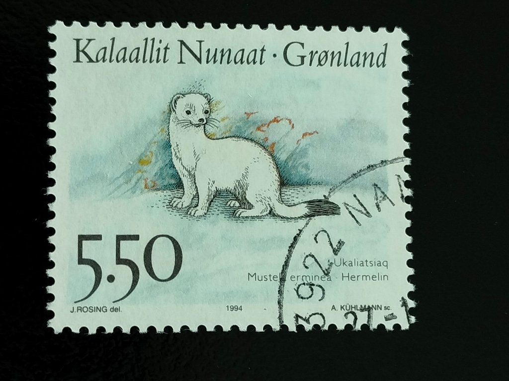 Groenland 1994 - animaux sauvages, hermine, Envoi, Danemark, Affranchi