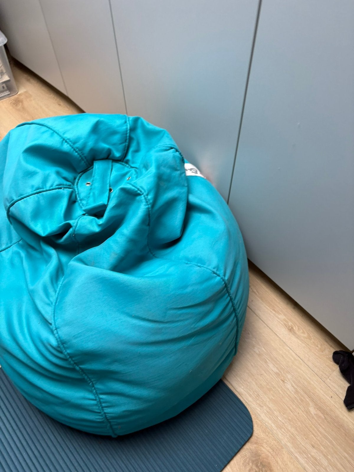 Blauwe zitzak, Huis en Inrichting, Zitzakken, Ophalen, Zo goed als nieuw, Blauw, Zitzak