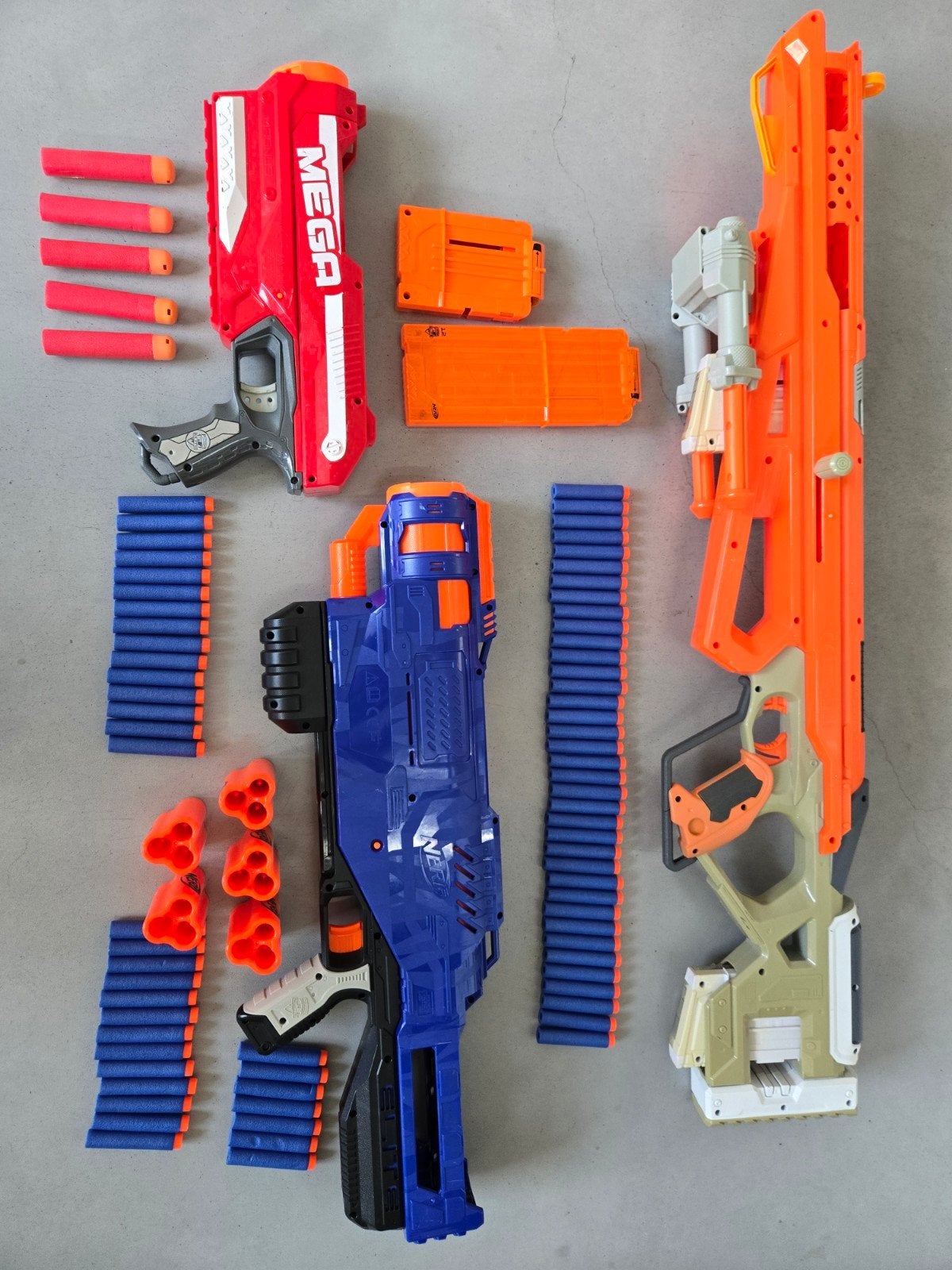 Nerf set met 3 geweren, Enlèvement, Utilisé