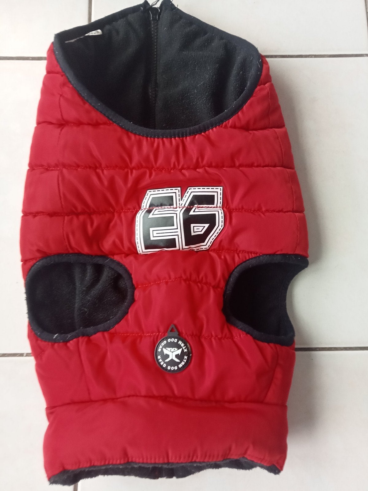 rode fleece Hondenjas, Dieren en Toebehoren, Hondenkleding, Ophalen of Verzenden, Hondenjas