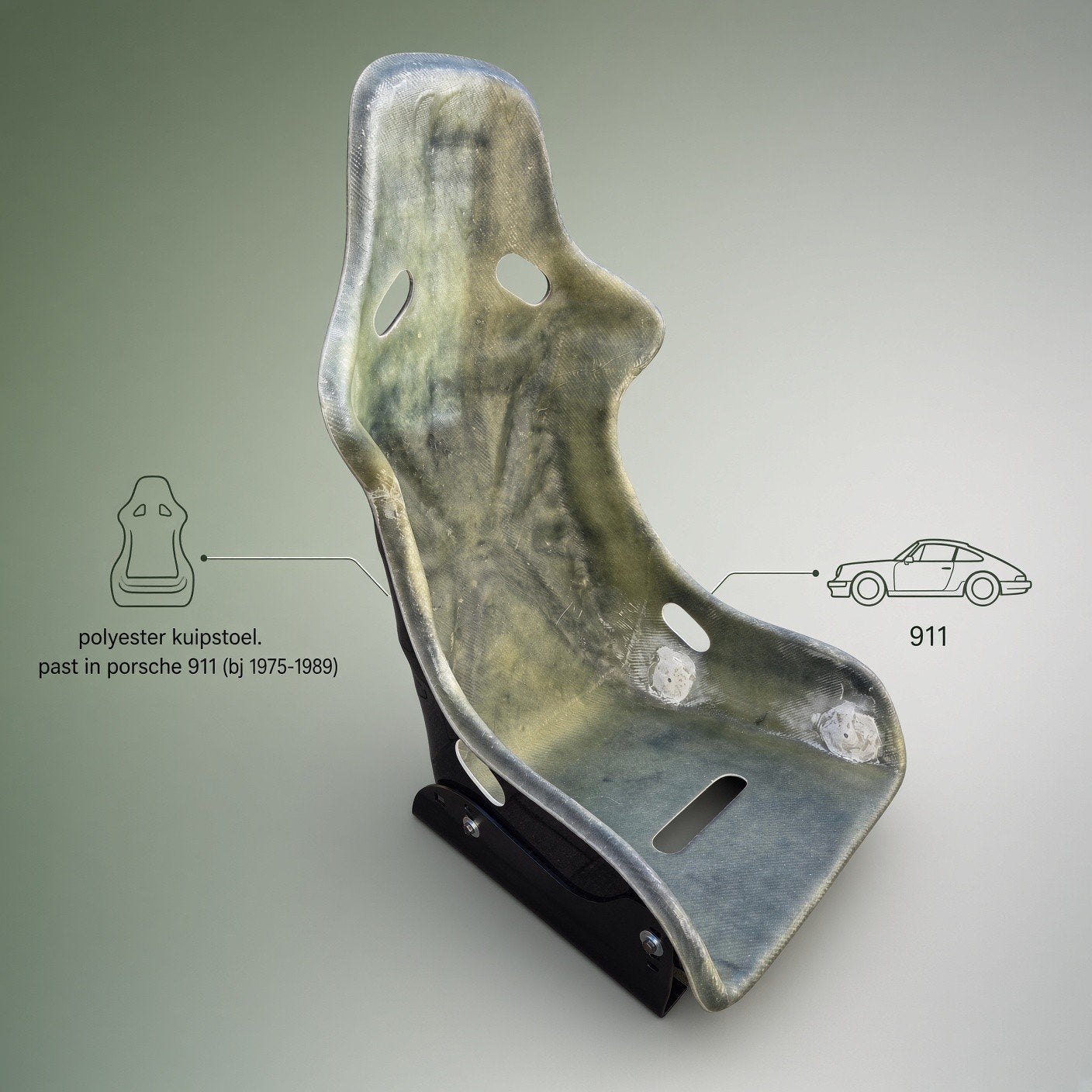 Polyester kuipstoel Porsche 911 (bj 1975-1989), Ophalen, Nieuw, Voor, Porsche