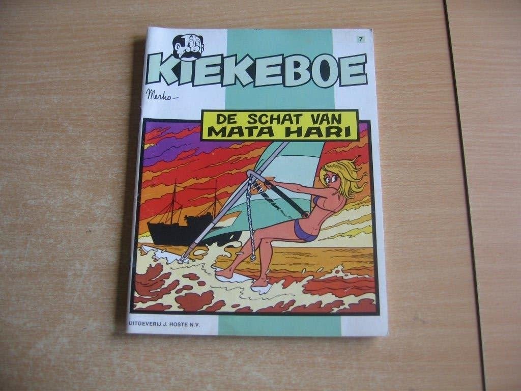 Kiekeboe 7 : De schat van Mata Hari - 1e druk 1979., Gelezen, Eén stripboek, Merho, Ophalen of Verzenden