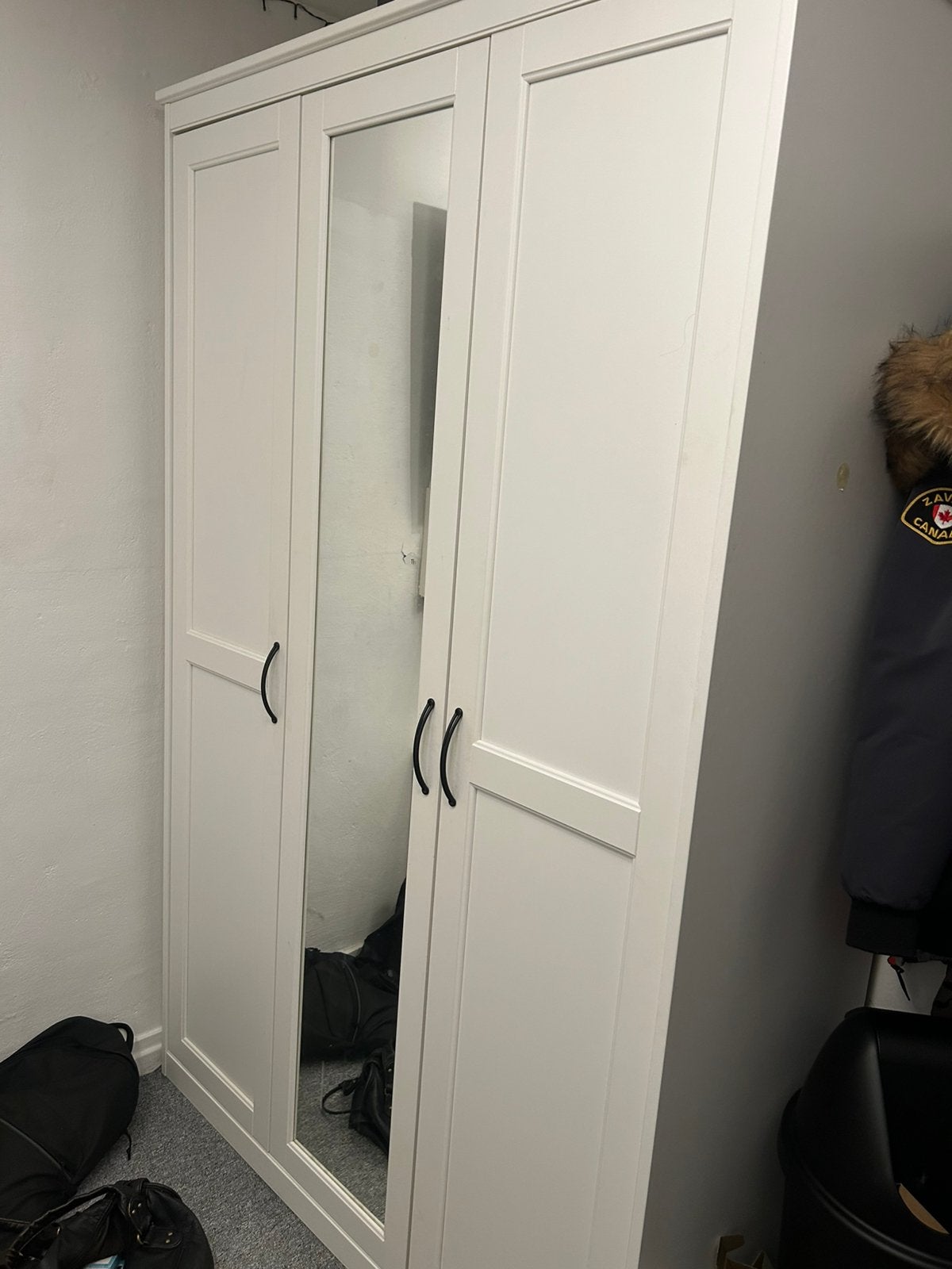 Kleerkast wit groot, Wit, 100 à 150 cm, Utilisé, Avec porte(s)