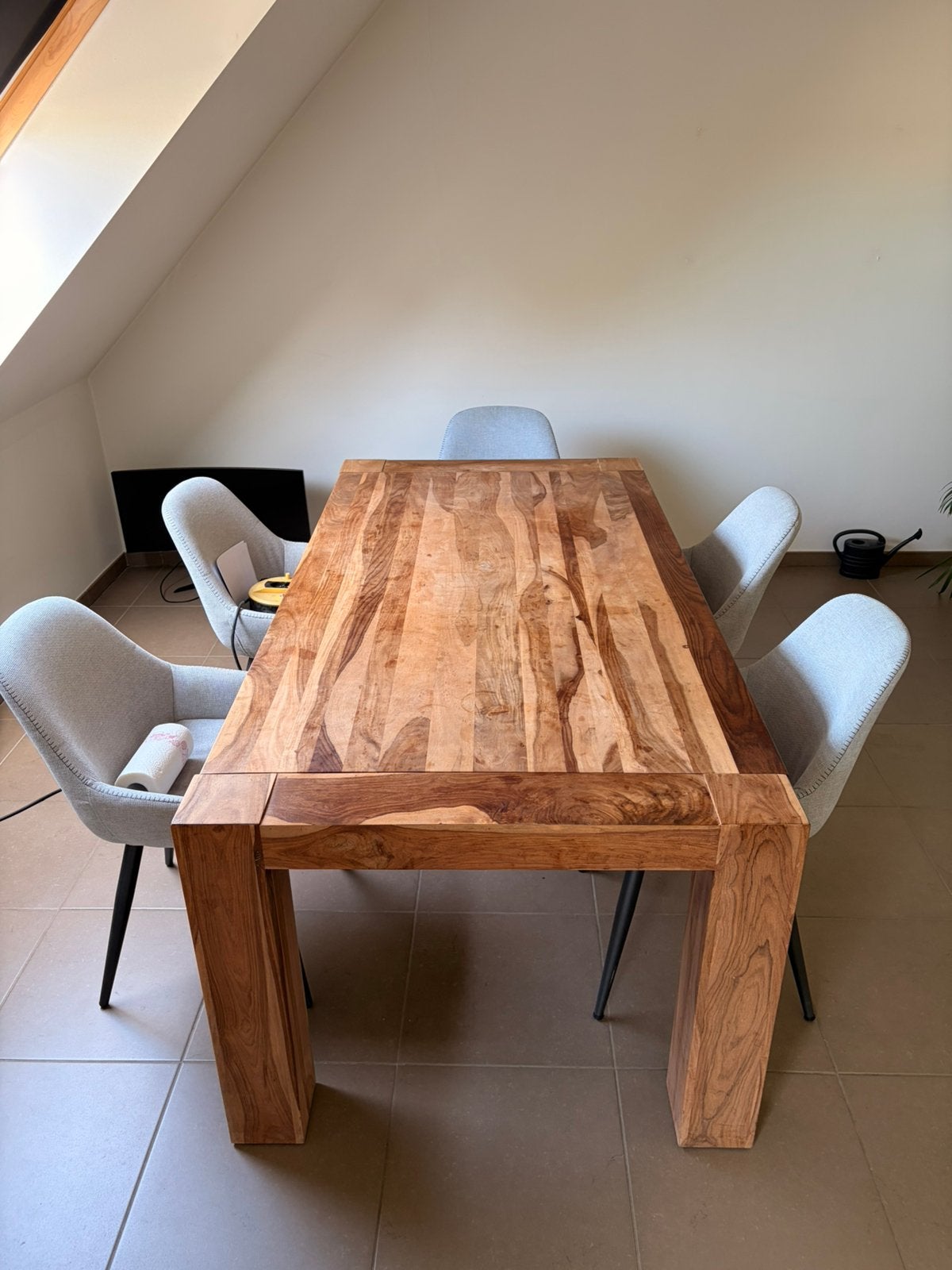 Table a manger + 6 chaises, Ophalen, Gebruikt, 100 tot 150 cm, Vijf personen of meer