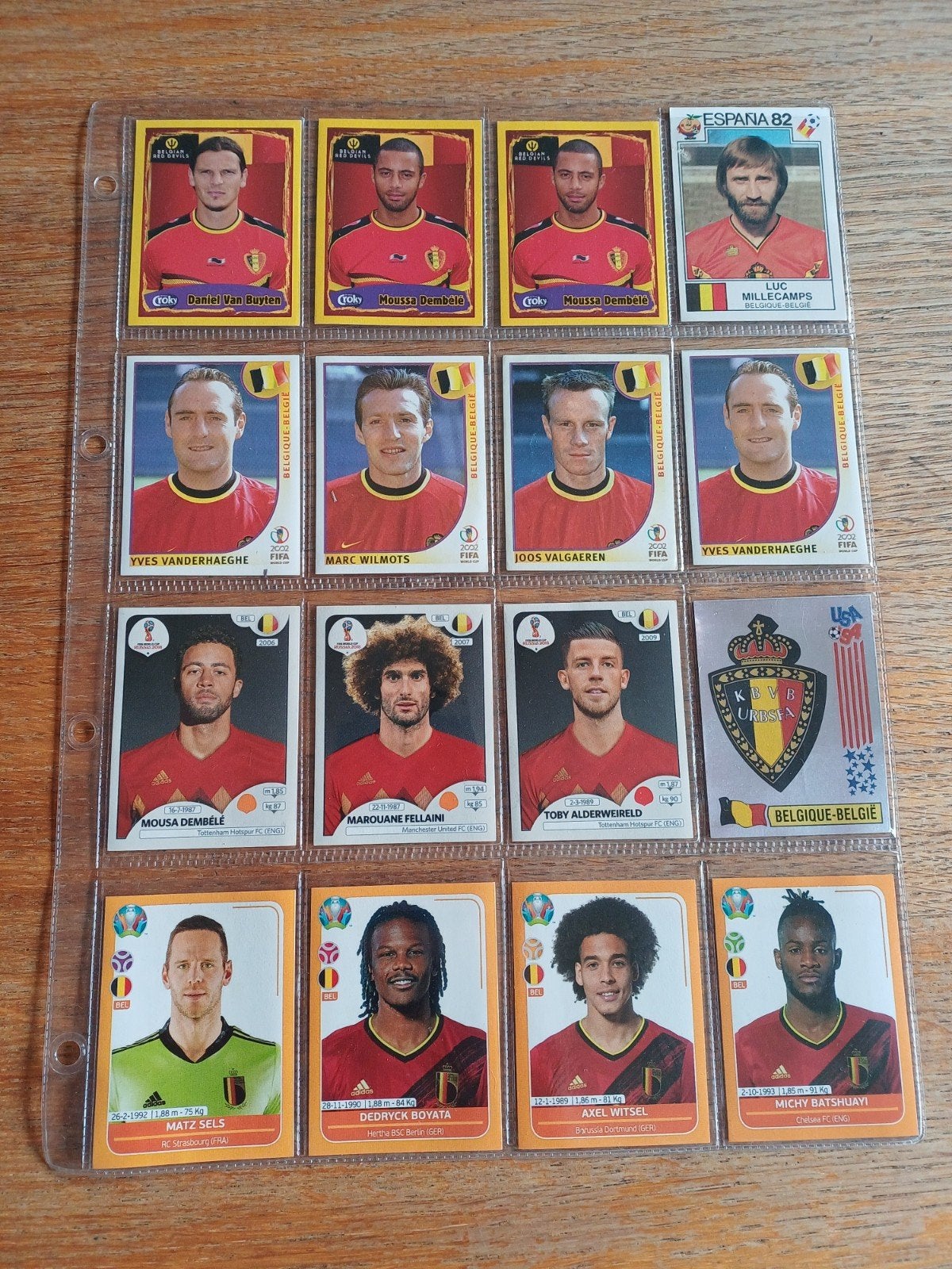 Panini verschillende Belgische spelers, Ophalen of Verzenden