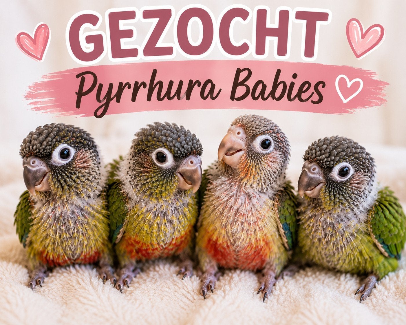 Gezocht pyrrhura babies