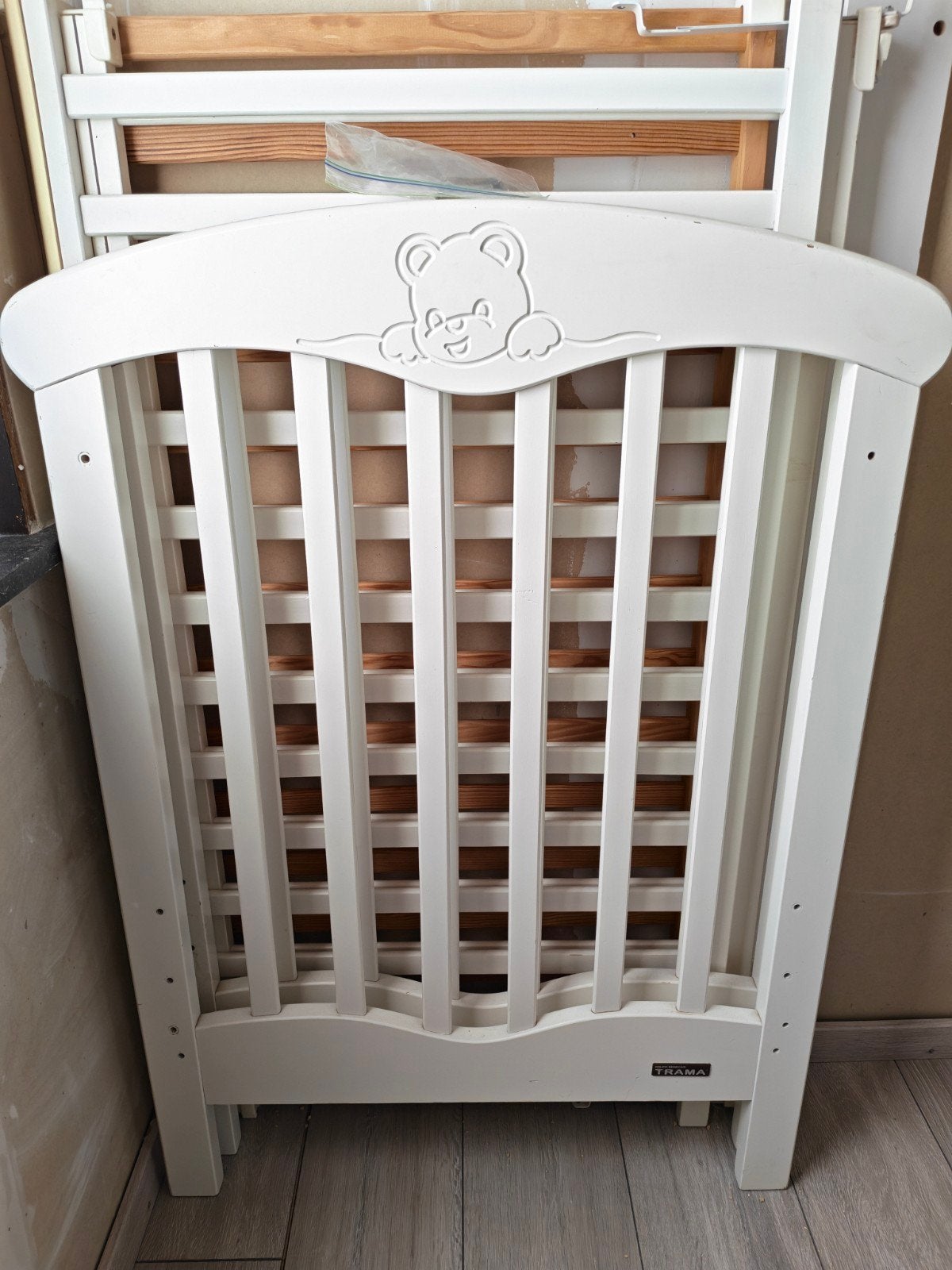Babybed, Ophalen of Verzenden, Gebruikt, Rechthoekig, In hoogte verstelbaar